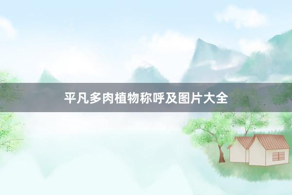 平凡多肉植物称呼及图片大全
